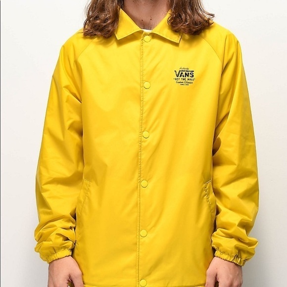 Vans Yellow Torrey Sulphur Coaches menโs Jacket size M - Picture 1 of 15